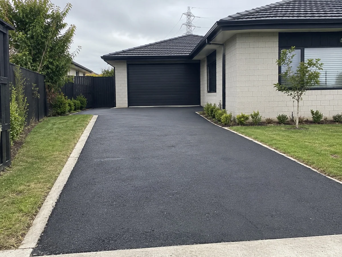 Asphalt driveway for a residential home
