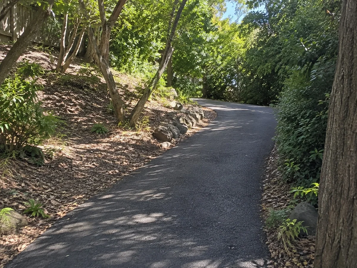 Asphalt footpath in Palmerston North