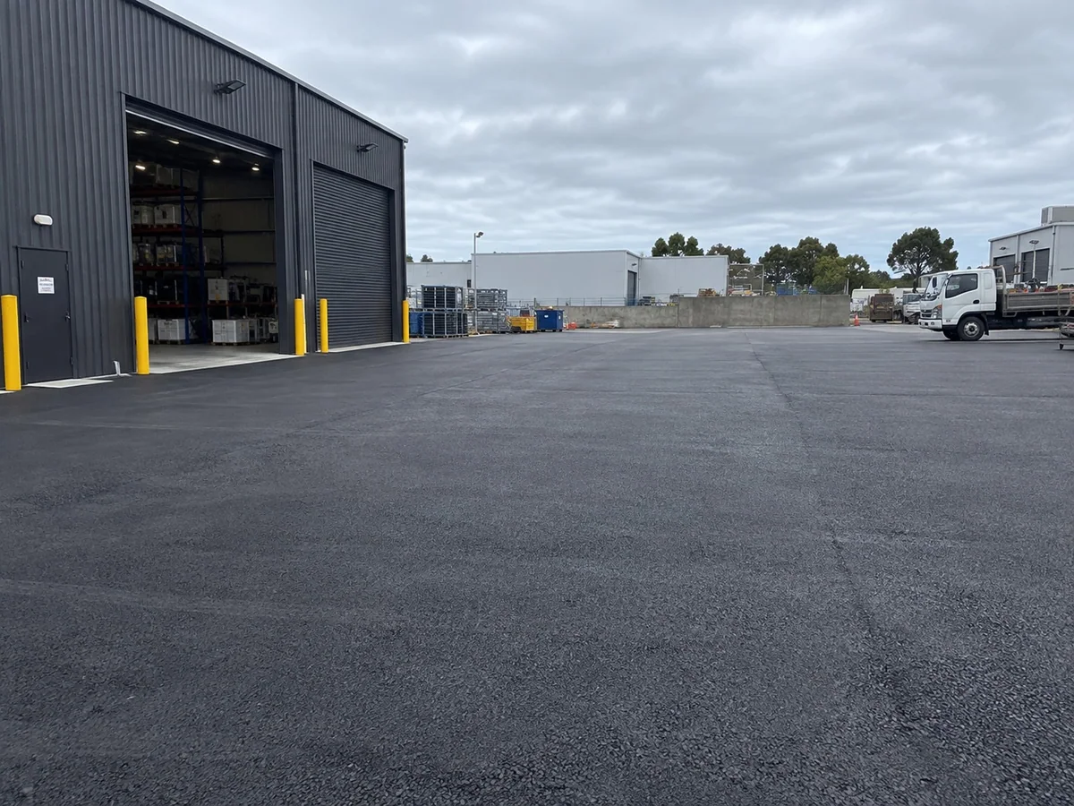 Industrial asphalt hardstand in Palmerston North